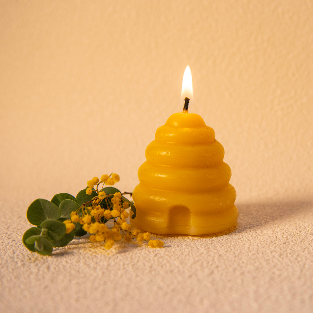 Wild Nectar Beeswax Candle - Small Beehive