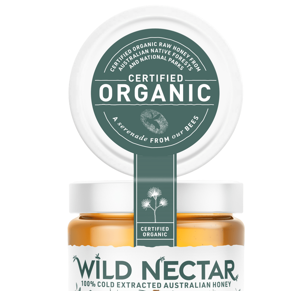 Organic Australian Honey - 350g Jar - Wild Nectar Honey