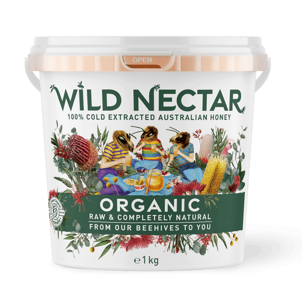 Organic Australian Honey - 1kg Pail - Wild Nectar Honey