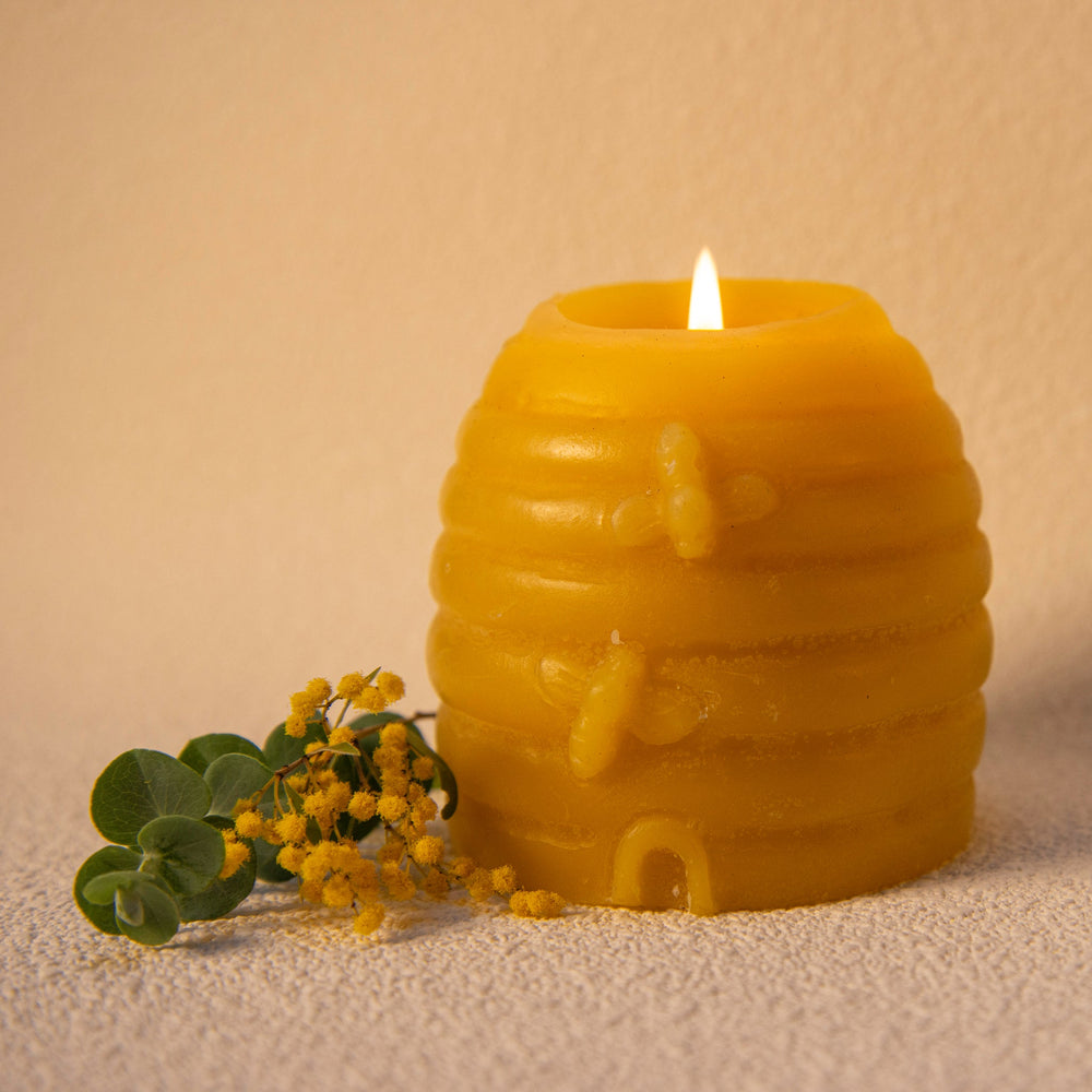 Wild Nectar Beeswax Candle - Large Beehive - Wild Nectar Honey